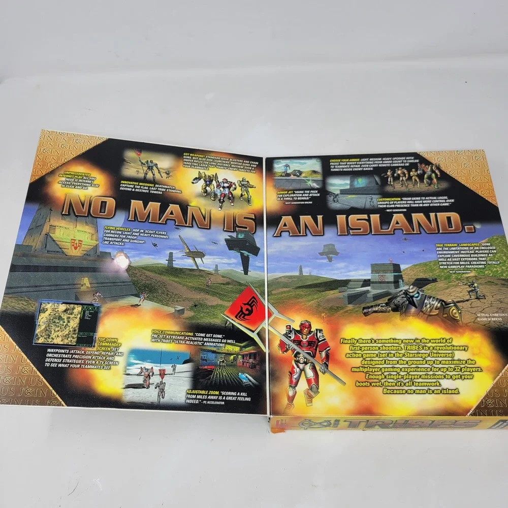 Starsiege Tribes PC Big Box 1998 Dynamix Sierra Windows 95 98 Complete